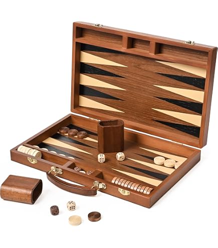 Amazon.co.jp: Deluxe Backgammon Set - Board Game (Blue - 18